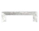 Marble Look White Bench Nomad by Matho Sun, view 2