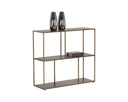 Medium Antique Brass Bookcase Eiffel Low by Matho Sun