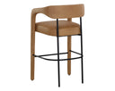 Ludlow Sesame Leather Barstool Mavia by Matho Sun, view 4