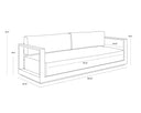 Greige Stinson White Sofa Tavira by Matho Sun, view 8