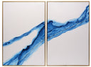 40" X 60" Gold Floater Frame Nature Fluidity (Set Of 2) by Matho Sun