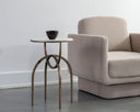 White Marble End Table Alicent by Matho Sun, view 5