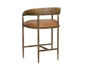 Tan Leather Counter Stool Zanatta by Matho Sun, view 3
