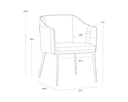 Napa Black / Napa Cognac Dining Armchair Carter by Matho Sun, view 8