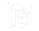 Noah Ecru Dining Armchair Snowden by Matho Sun, view 6