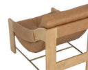 Rustic Oak Ludlow Sesame Leather Lounge Chair Rafferty by Matho Sun, view 5