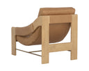 Rustic Oak Ludlow Sesame Leather Lounge Chair Rafferty by Matho Sun, view 4
