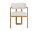 Rustic Oak Heather Ivory Tweed Dining Armchair Madrone by Matho Sun, view 2