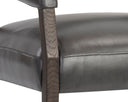 Brentwood Charcoal Leather Lounge Chair Carlyle by Matho Sun, view 6