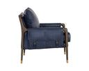 Distressed Brown Cortina Ink Leather Armchair Mauti by Matho Sun, view 8