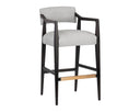 Saloon Light Grey Leather Barstool Keagan by Matho Sun