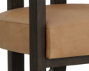 Brown Ludlow Sesame Leather Lounge Chair Madrone by Matho Sun, view 6