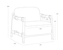 Antique Brown Abbington Black / Onyx Leather Lounge Chair Calloway by Matho Sun, view 7