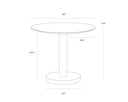 Gold Grey Marble / Charcoal Grey 35.5" Bistro Table Monaco by Matho Sun, view 6