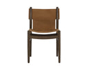 Nubuck Caramel Leather Dining Chair Argus by Matho Sun, view 2