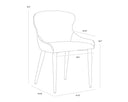 Milliken Cognac Dining Chairs set of 2 Evora by Matho Sun, view 6