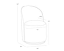 Meg Taupe / Meg Gold Dining Chair Cavoli Swivel by Matho Sun, view 8