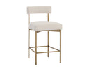 Antique Brass Danny Ivory Counter Stool Seneca by Matho Sun