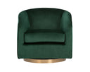 Gold Deep Green Sky Lounge Chair Hazel Swivel by Matho Sun