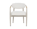 Greige Louis Cream Dining Armchair Marita by Matho Sun, view 4