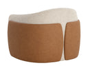 Santa Cruz Oatmeal / Milliken Cognac Lounge Chair Caris Swivel by Matho Sun, view 4