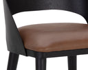 Black Cognac Leather Counter Stool Dezirae by Matho Sun, view 5