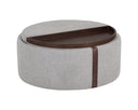Belfast Heather Grey / Autumn Chestnut Storage Ottoman Borelli Wheeled by Matho Sun