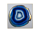 48" X 48" Gold Frame Nature Blue Agate by Matho Sun