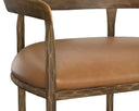 Tan Leather Barstool Zanatta by Matho Sun, view 5