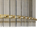 Large Brass Clear Chandelier Kore by Matho Sun