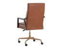 Brown Shalimar Tobacco Leather Office Chair Collin by Matho Sun, view 4