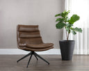 Missouri Mahogany Leather Lounge Chair Keller Swivel by Matho Sun, view 5