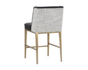 Antique Brass Cantina Black / Vera White Pepper Counter Stool Joplin by Matho Sun, view 4