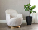 Nono Cream Lounge Chair Casey Swivel by Matho Sun, view 5
