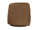 Nubuck Caramel Leather Lounge Chair Emilie Swivel by Matho Sun, view 3