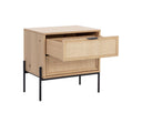 Black Rustic Oak/Natural Nightstand Avida by Matho Sun, view 4