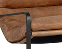 Gunmetal Tan Leather Lounge Chair Zancor by Matho Sun, view 5