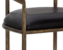 Charcoal Black Leather Counter Stool Zanatta by Matho Sun, view 5
