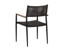 Black Dining Armchairs set of 2 Nava Stackable by Matho Sun, view 4