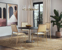 Gold Grey Marble / Charcoal Grey 48" Dining Table Monaco by Matho Sun, view 3