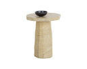 Travertine Look Natural End Table Baldur by Matho Sun