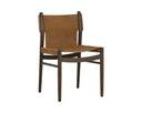 Nubuck Caramel Leather Dining Chair Argus by Matho Sun