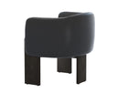 Dark Brown Vintage Black Night Leather Lounge Chair Trine by Matho Sun, view 4