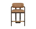 Brown Ludlow Sesame Leather Counter Stool Madrone by Matho Sun, view 2