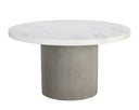 Marble Look Light Grey 55" Dining Table Nicolette by Matho Sun