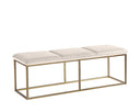 Burnished Brass Piccolo Prosecco Bench Alley by Matho Sun, view 2
