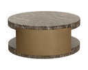 Marble Look Dark Emperador Coffee Table Cavette by Matho Sun, view 4