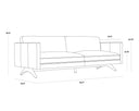 Cortina Ink Leather Sofa Rogers by Matho Sun, view 8