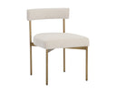 Antique Brass Danny Ivory Dining Chairs set of 2 Seneca by Matho Sun