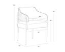Dillon Cream / Bravo Ash Dining Armchair Tova by Matho Sun, view 6